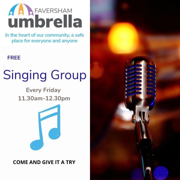 Faversham Umbrella - Singing with Frank
