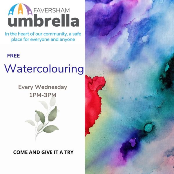 Faversham Umbrella - Watercolouring 