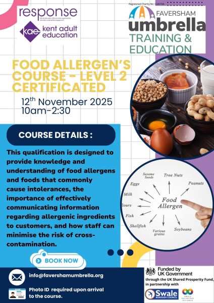 Faversham Umbrella - Food Allergens Level 2 Certificated