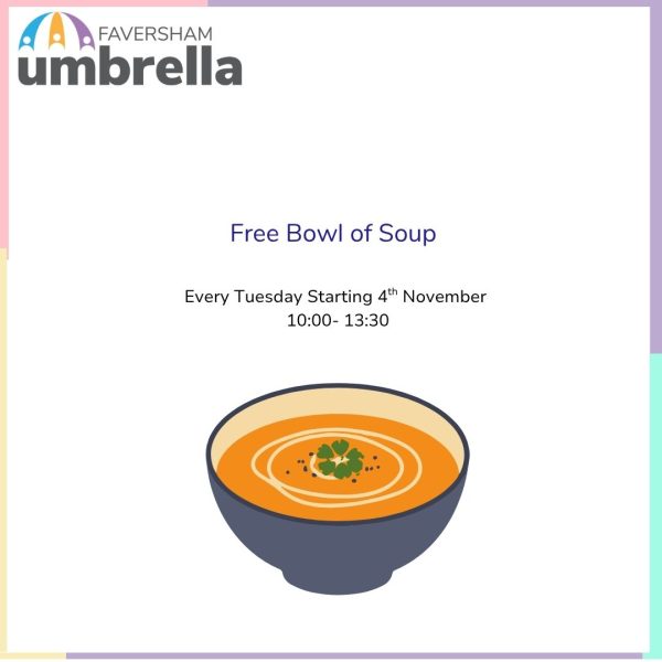Faversham Umbrella - Free Soup (Starting 4th November)