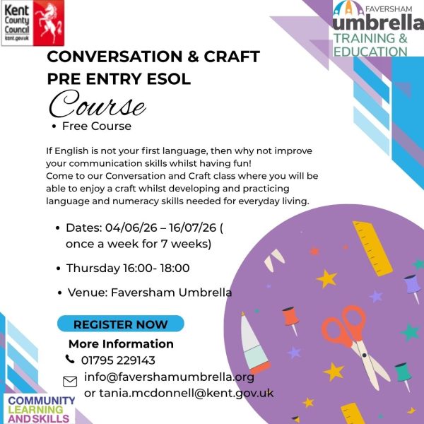 Faversham Umbrella - Conversation & Craft- Pre Entry ESOL