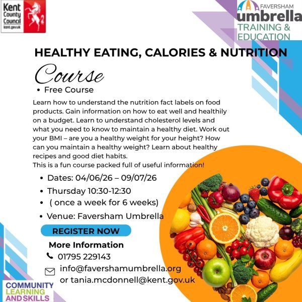 Faversham Umbrella - Healthy Eating, Calories & Nutrition 