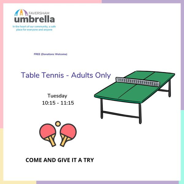 Faversham Umbrella - Table Tennis 1- Adults Only